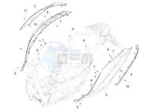 Medley 125 4T ie ABS E4 (EMEA) drawing Side cover - Spoiler