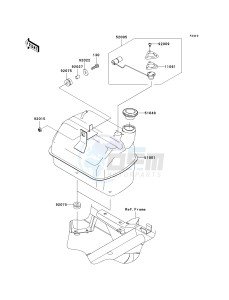 KAF 400 C [MULE 610 4X4 HARDWOODS GREEN HD] (C6F-C9F) C6F drawing FUEL TANK-- CN,US- -