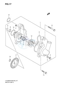 LT-Z400 (E28-E33) drawing WATER PUMP