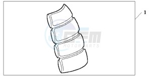 CB600F2 HORNET S drawing TANK PAD 2