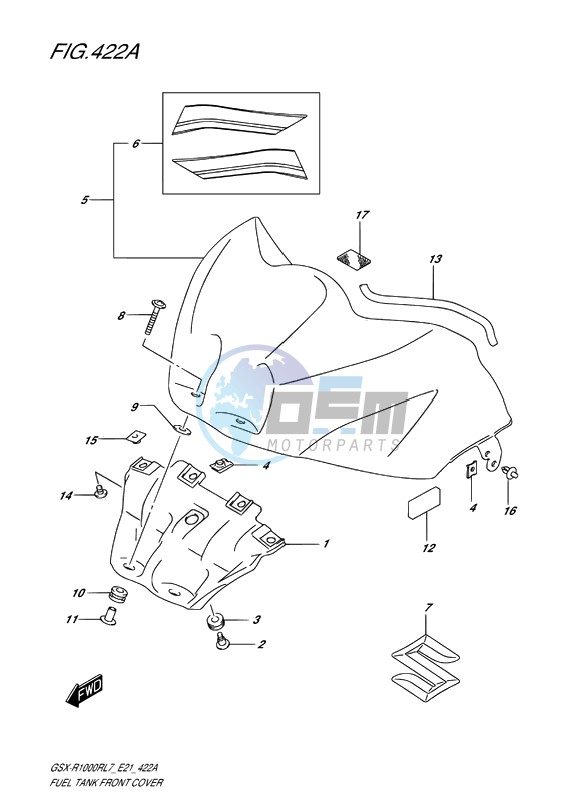 FUEL TANK FRONT COVER