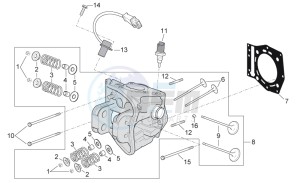 Scarabeo 400-492-500 Light drawing Cilinder head