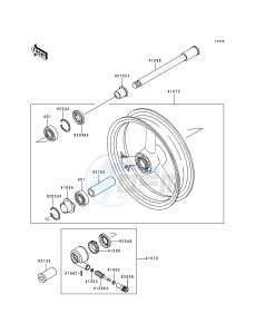 ZR 750 F [ZR-7] (F1) drawing FRONT WHEEL