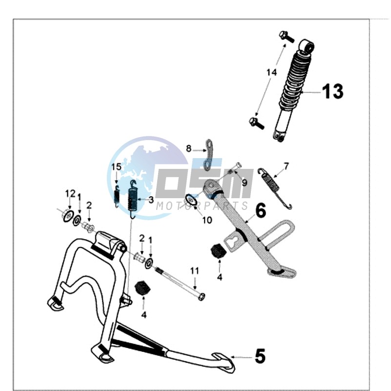 REAR SHOCK AND STAND