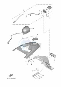 XSR125 MTM125 (BGX3) drawing TAILLIGHT