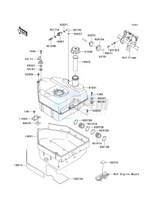 KVF 750 F [BRUTE FORCE 750 4X4I] (F8F) F8F drawing FUEL TANK