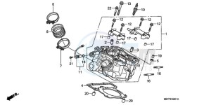 XL1000V9 F / CMF drawing REAR CYLINDER HEAD