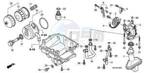 CB600F3A France - (F / CMF ST 25K) drawing OIL PAN/OIL PUMP