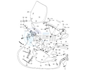 VP X-CITY 250 drawing STEERING HANDLE AND CABLE