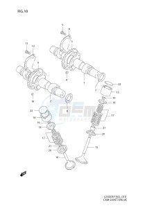 GS500E (E2) drawing CAM SHAFT - VALVE