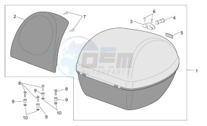 Scarabeo 50 Di-Tech drawing Top box