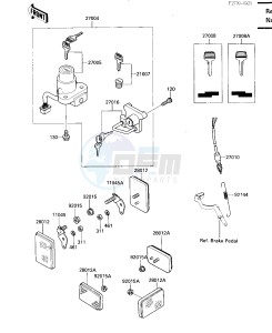 KL 650 A [KLR650] (A1-A5) [KLR650] drawing IGNITION SWITCH