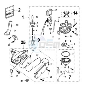 FOX GSX EU1 drawing CARBURETTOR