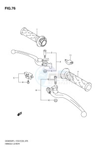 GSX650F (E3-E28) Katana drawing HANDLE LEVER (GSX650FL1 E3)