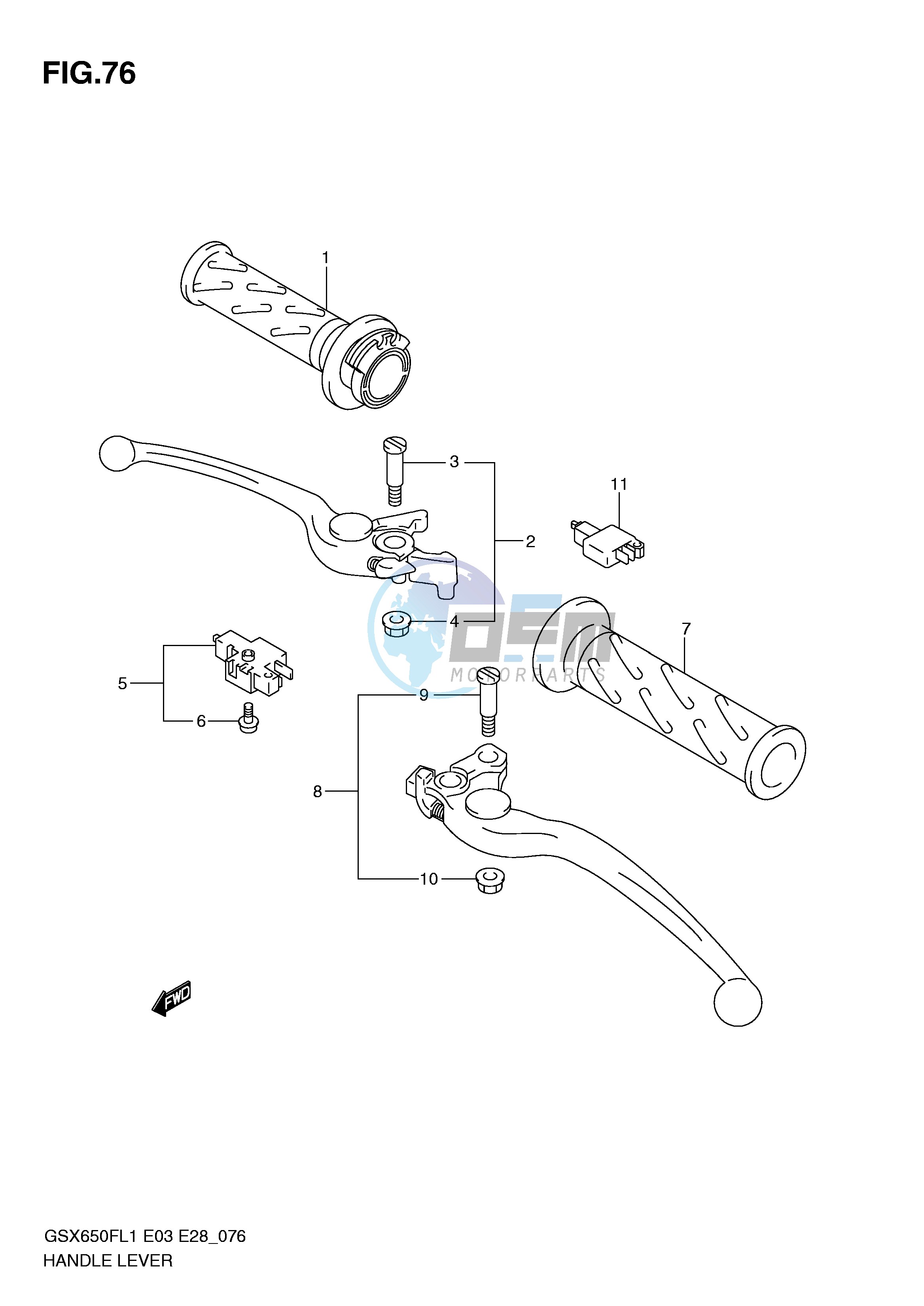 HANDLE LEVER (GSX650FL1 E3)