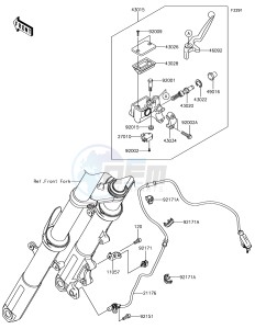 VERSYS-X 300 ABS KLE300CHF XX (EU ME A(FRICA) drawing Front Master Cylinder