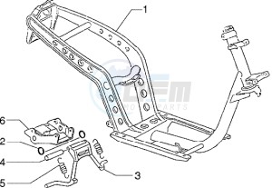 Zip 50 freno a disco drawing Chassis - Central stand