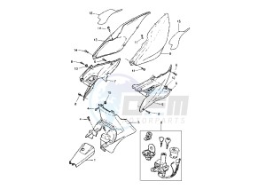 YQ AEROX R 50 drawing SIDE COVERS MY00