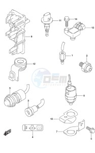 DF 9.9B drawing Sensor/Switch Tiller Handle w/Power Tilt