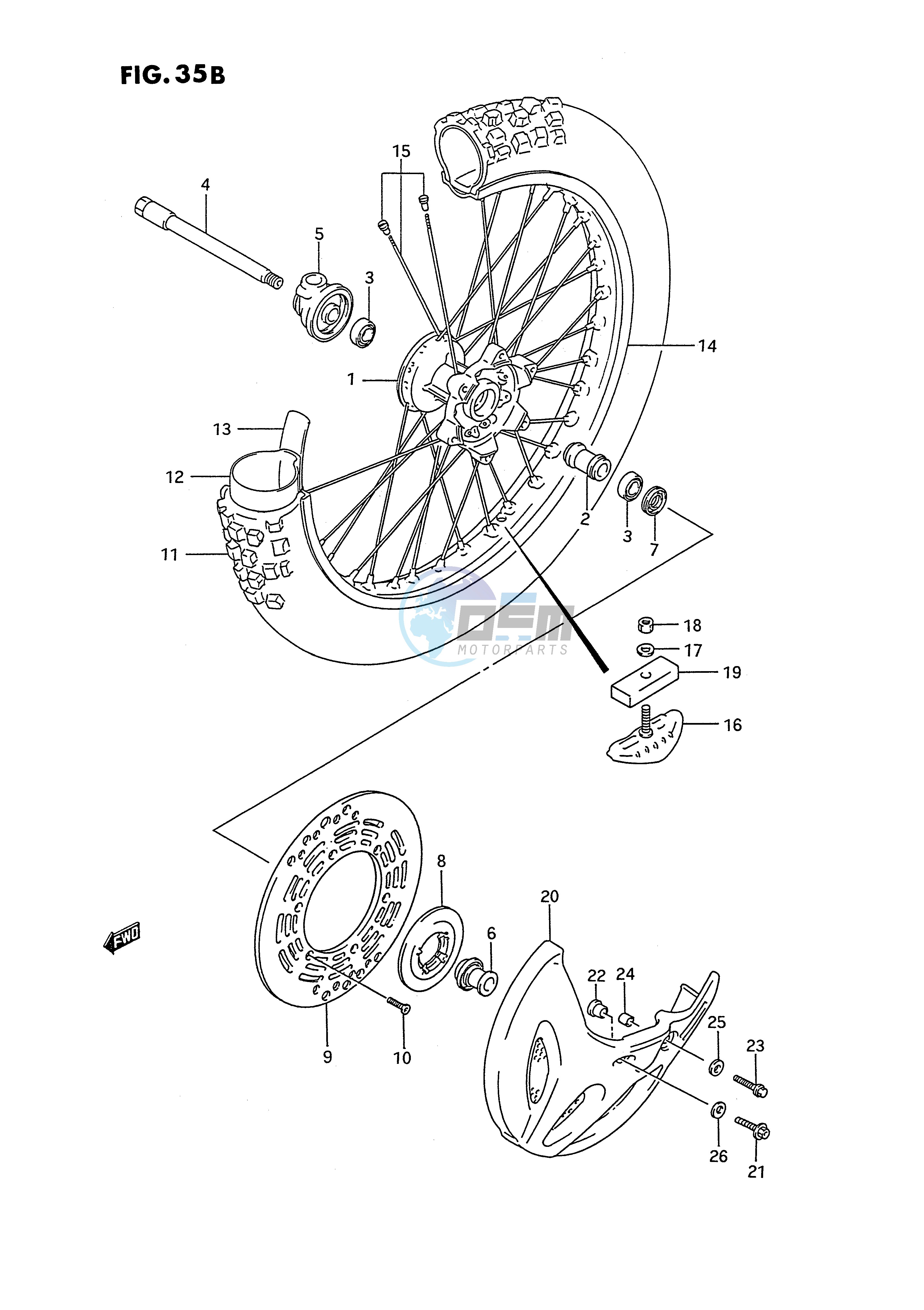 FRONT WHEEL (MODEL N P R S)