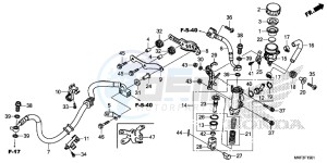 CBR1000S1 2ED - (2ED) drawing REAR BRAKE MASTER CYLINDER (CBR1000RA/S1/S2)