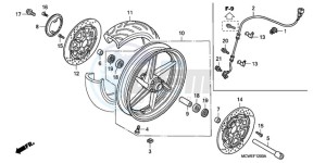 VFR8009 Ireland - (EK / MME TWO) drawing FRONT WHEEL