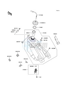 KX125 KX125M6F EU drawing Fuel Tank