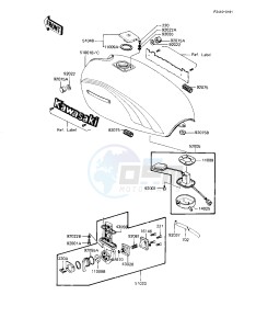 KZ 1100 L [LTD SHAFT] (L1) [LTD SHAFT] drawing FUEL TANK