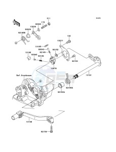 KX450F KX450FCF EU drawing Gear Change Mechanism