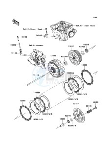 KLX450R KLX450A9F EU drawing Clutch