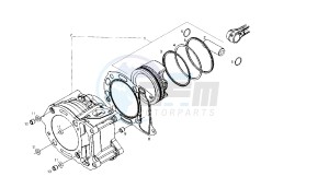 GP1 LOW SEAT - 250 CC VTHPT1B1A EU3 drawing CYLINDER - PISTON