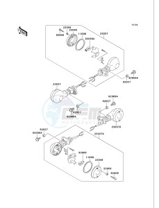 VN 750 A [VULCAN 750] (A15-A19) [VULCAN 750] drawing TURN SIGNALS