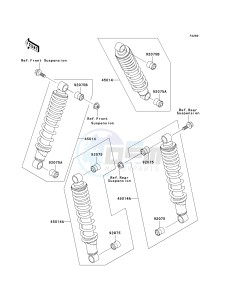 KLF 250 A [BAYOU 250] (A1-A3) [BAYOU 250] drawing SHOCK ABSORBER-- S- -