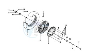 VS125S drawing FRONT WHEEL