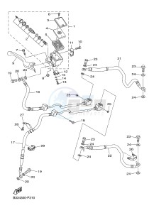 XVS950CR XV950R XV950 R-SPEC (B33A) drawing FRONT MASTER CYLINDER