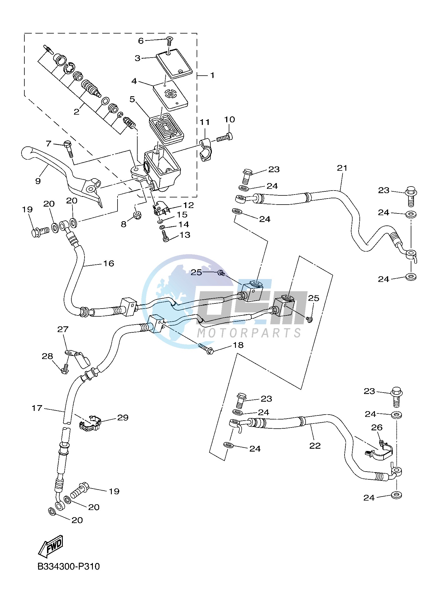 FRONT MASTER CYLINDER