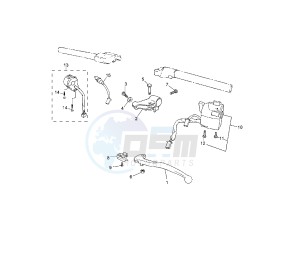 TZR 50 drawing HANDLE SWITCH AND LEVER