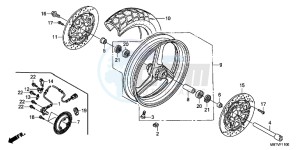 XL1000VB drawing FRONT WHEEL