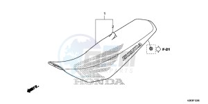 CRF125FE CRF125F Europe Direct - (ED) drawing SEAT