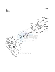 KFX450R KSF450BBF EU drawing Water Pump