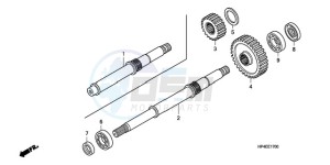 TRX420FEA Australia - (U / 2U 4WD) drawing FINAL SHAFT