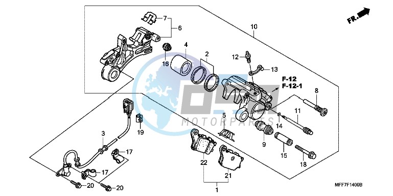 REAR BRAKE CALIPER/SPEED SENSOR