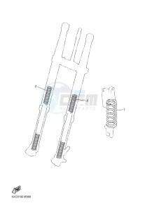 YZ250F (17D9 17DA 17DB 17DC) drawing ALTERNATE FOR CHASSIS