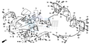 TRX650FA drawing FRONT FENDER