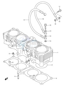 GSX-R1100W (E28) drawing CYLINDER