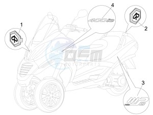 MP3 400 ie drawing Plates - Emblems