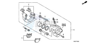 FES1509 Europe Direct - (ED) drawing REAR BRAKE CALIPER