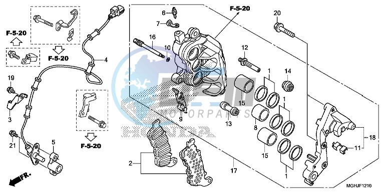 R. FRONT BRAKE CALIPER