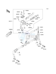 KVF 650 G [BRUTE FORCE 650 4X4I HARDWOODS GREEN HD] (G6F-G9F) G8F drawing FRONT MASTER CYLINDER