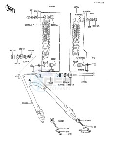 KZ 305 B [CSR BELT] (B1) [CSR BELT] drawing SWING ARM_SHOCK ABSORBERS